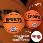 Bola De Basquete Sports Peso Tamanho Oficial Numero 7 Basketball Quadra Laranja Treinamento