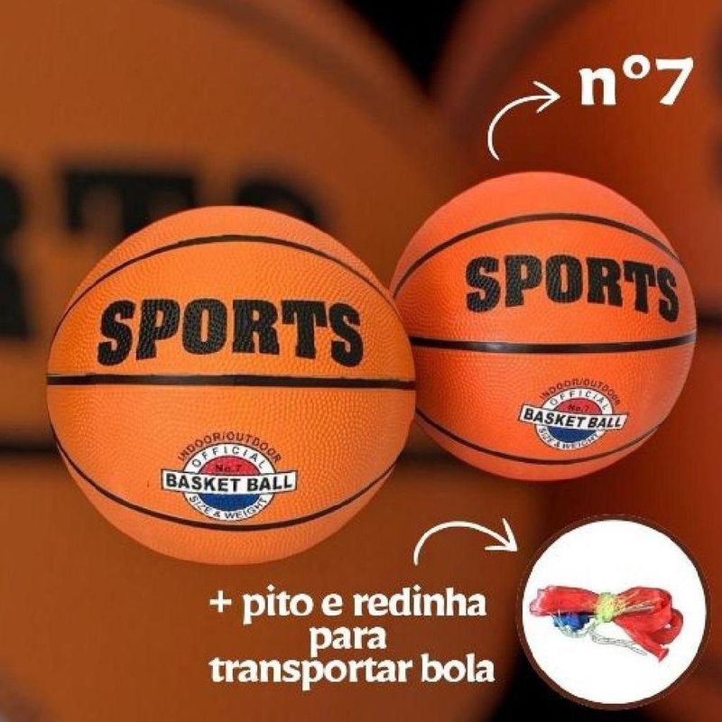 Bola De Basquete Sports Peso Tamanho Oficial Numero 7 Basketball Quadra Laranja Treinamento