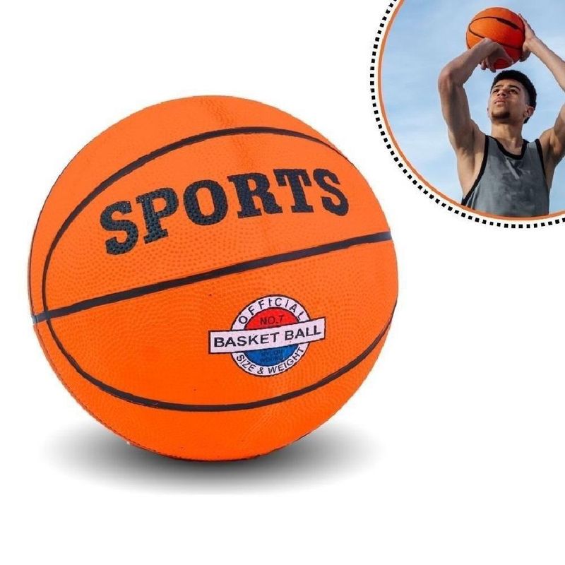 Bola De Basquete Sports Peso Tamanho Oficial Numero 7 Basketball Quadra Laranja Treinamento
