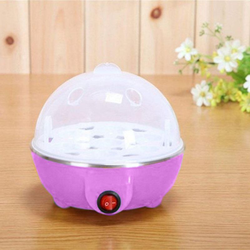 Cozedor Eletrico A Vapor Ovos Egg Cooker | é Fácil De Usar, Lavar E Transportar - Rosa