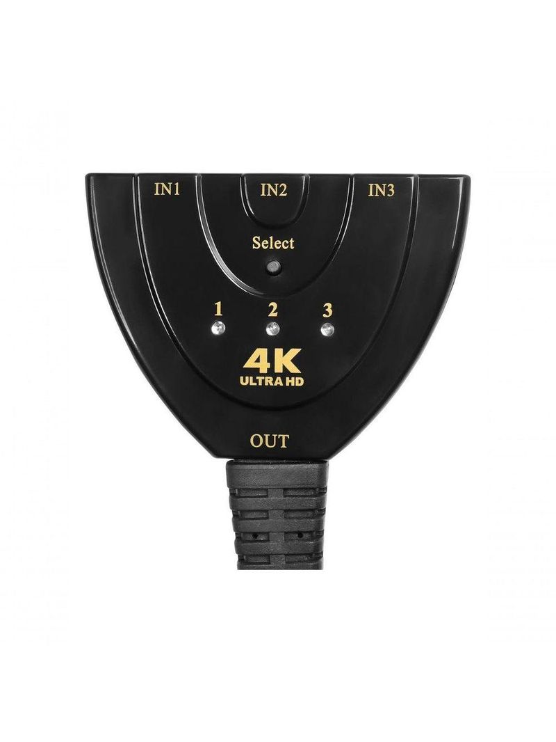 Chave Seletora Hub Hdmi Evus C-079 3 Entradas X 1 Saida