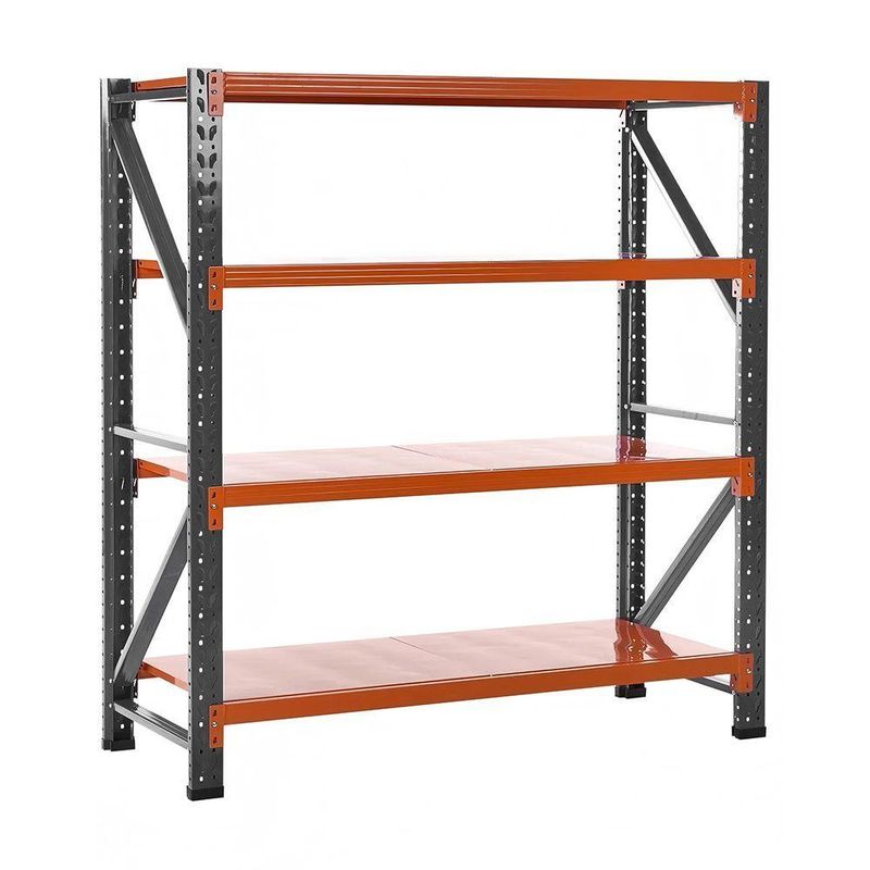 Estante de Aço Industrial Cinza com Laranja Gallant 200kg 2,00m x 2,00m x 0,60m GPR39ALCMA-CL