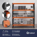 Estante de Aço Industrial Cinza com Laranja Gallant 200kg 2,00m x 2,00m x 0,60m GPR39ALCMA-CL