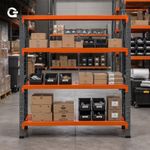 Estante de Aço Industrial Cinza com Laranja Gallant 200kg 2,00m x 2,00m x 0,60m GPR39ALCMA-CL