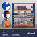 Estante de Aço Industrial Azul com Laranja Gallant 200kg 2,00m x 2,00m x 0,60m (GPR39ALCMA-LA)