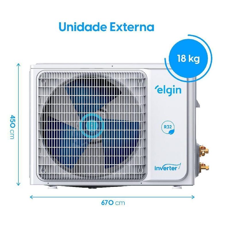 Ar Condicionado Split Elgin Eco Inverter III Wi-Fi 12000 BTUs Frio 220V HJFC12C2WGCG