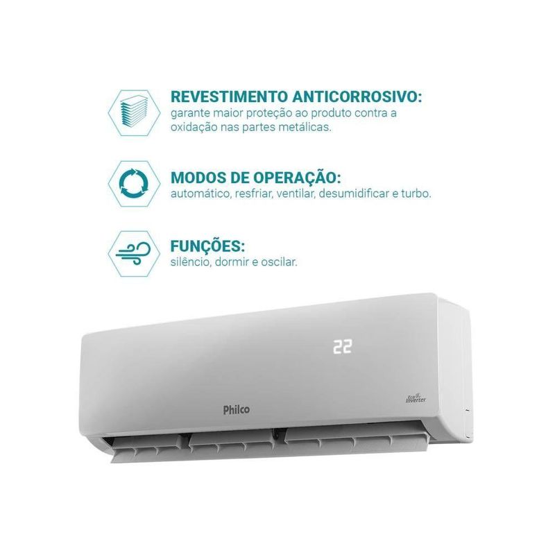 Ar Condicionado Inverter Philco 9000 BTUs Frio 220V PAC9FT