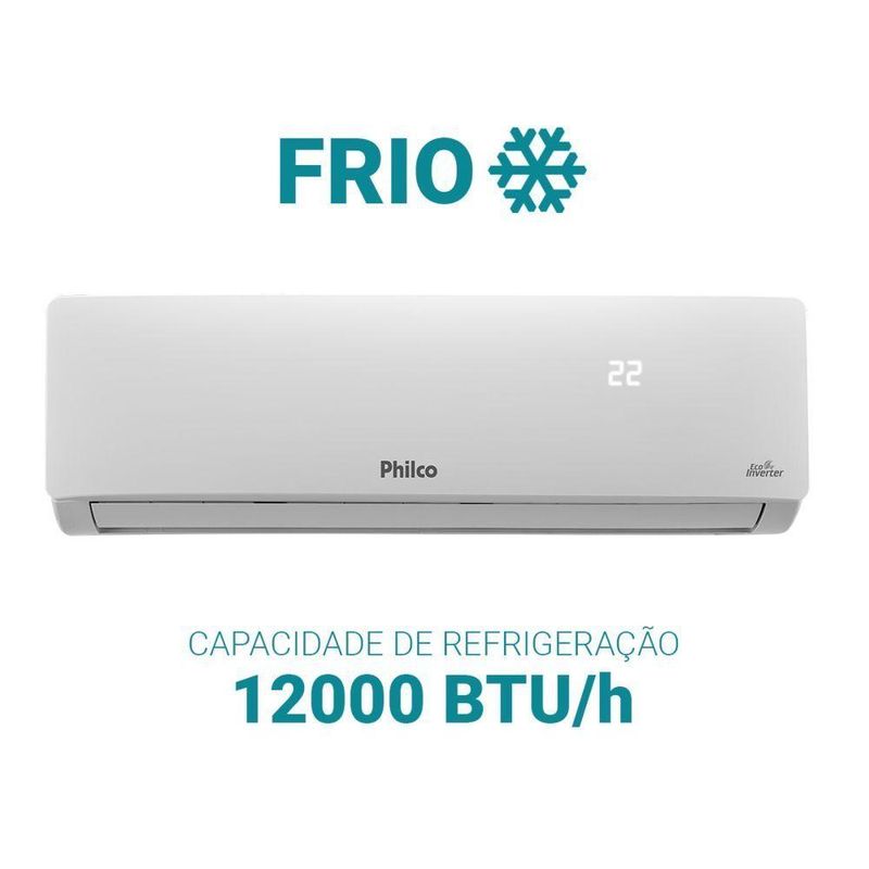 Ar Condicionado Split Inverter Philco 12000 BTUs Frio 220V PAC12FT