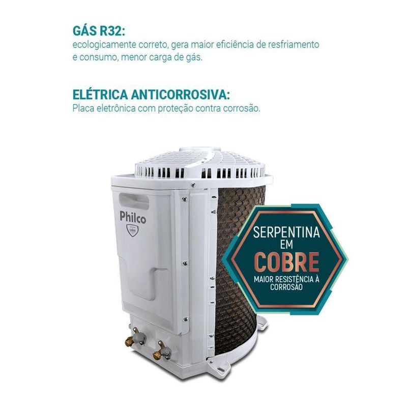 Ar Condicionado Split Inverter Philco 12000 BTUs Frio 220V PAC12FT