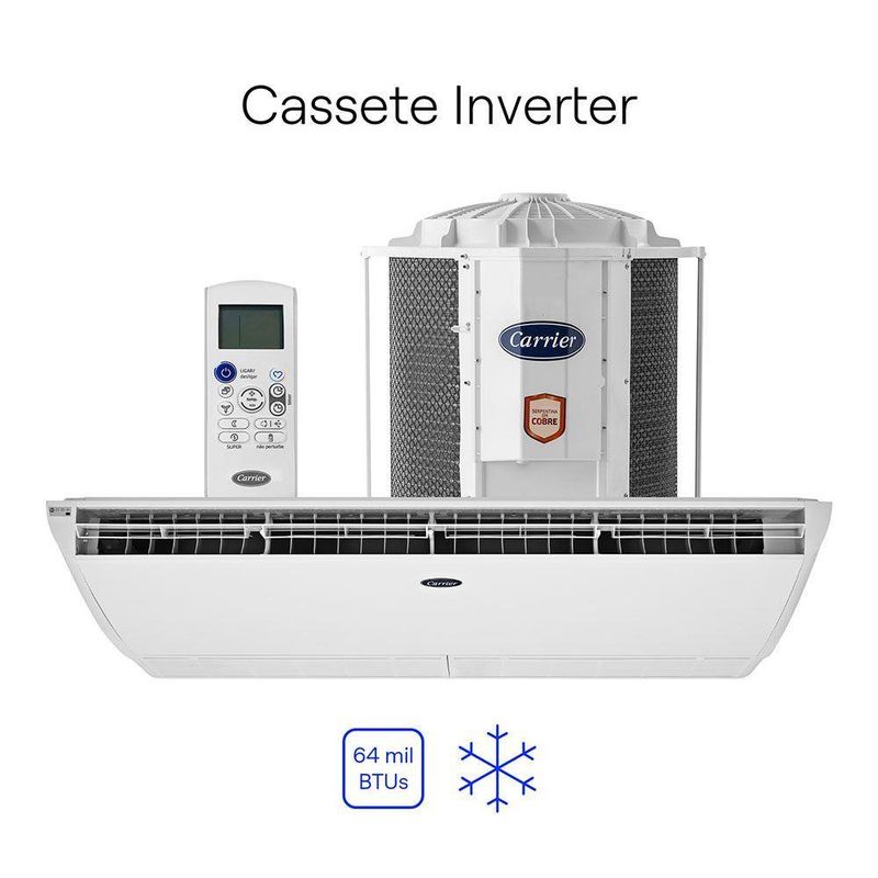 Ar Condicionado Split Teto Carrier Xperience 64000 BTUs Frio 380V Trifásico R410A 38CCW064235MC