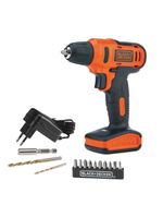 Furadeira e parafusadeira 3/8 12v 13 acessórios black+decker