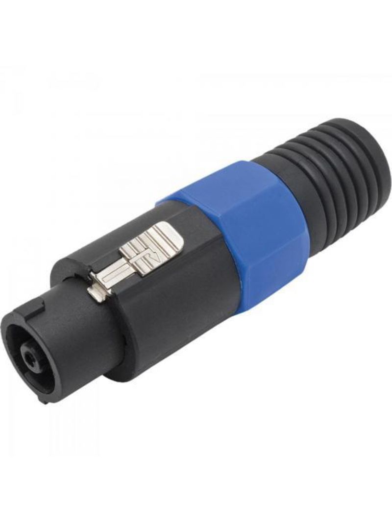 Conector speakon de linha macho 4 pólos pgsp0002 preto/azul storm pacote com 10