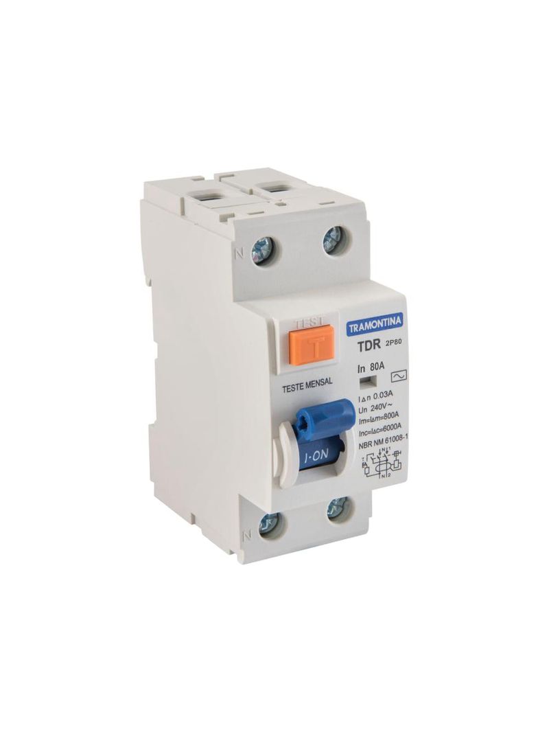 Interruptor tdr-80 2p 80 a 30 ma 6 ka tramontina