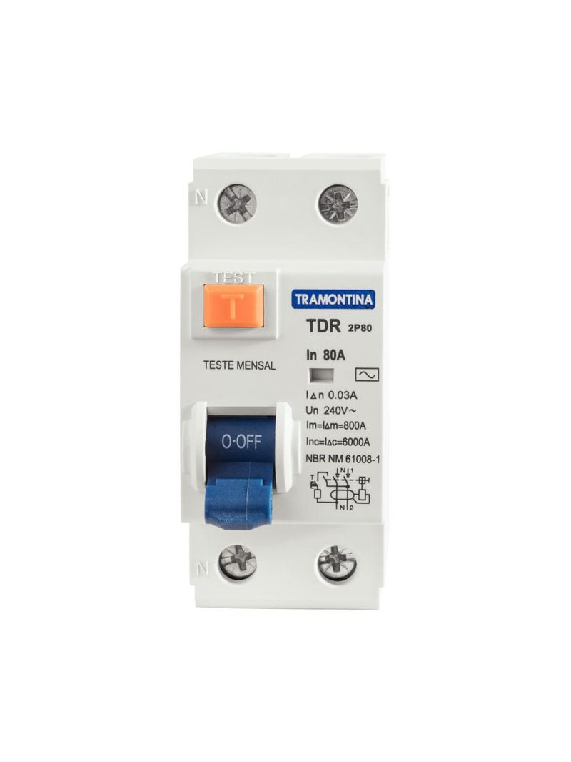 Interruptor tdr-80 2p 80 a 30 ma 6 ka tramontina