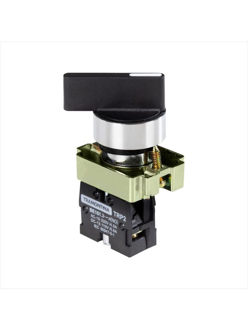 Botão seletor tramontina trp2-bj21 1na 2 posições com base de metal