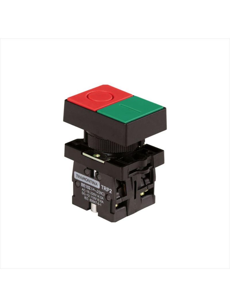 Botão duplo tramontina trp2-el8325 1na + 1nf com base de plástico