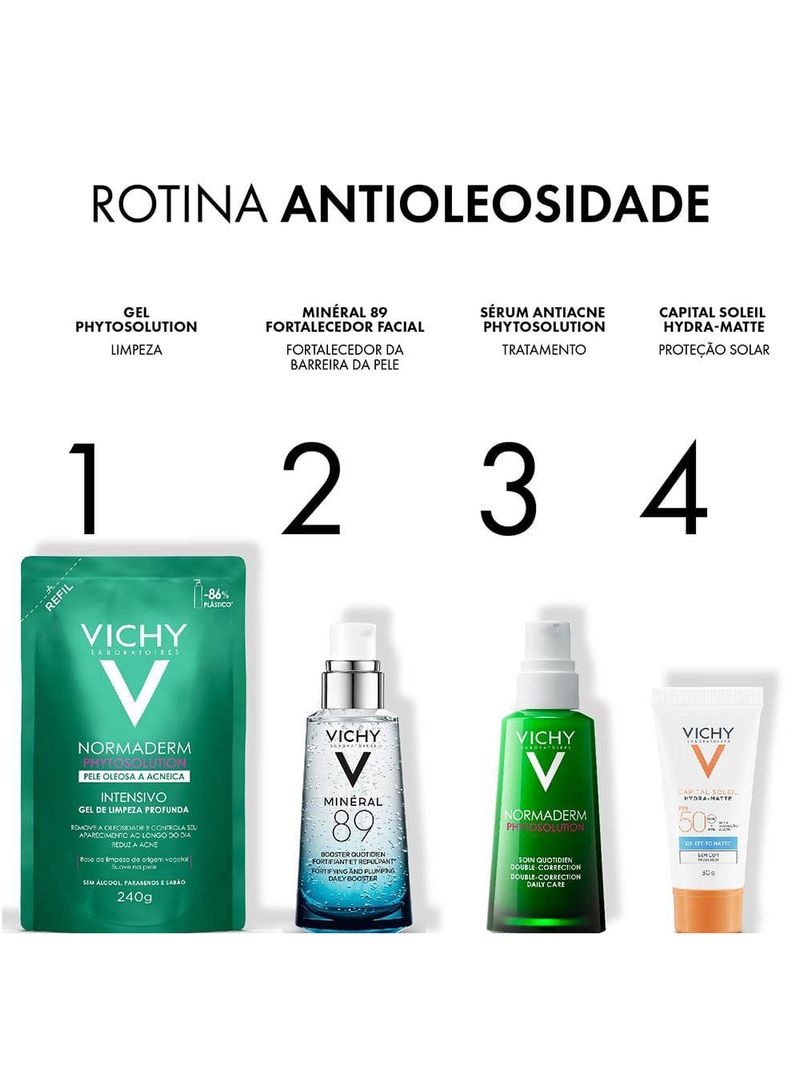 Gel de limpeza intensivo vichy normaderm phytosolution refil