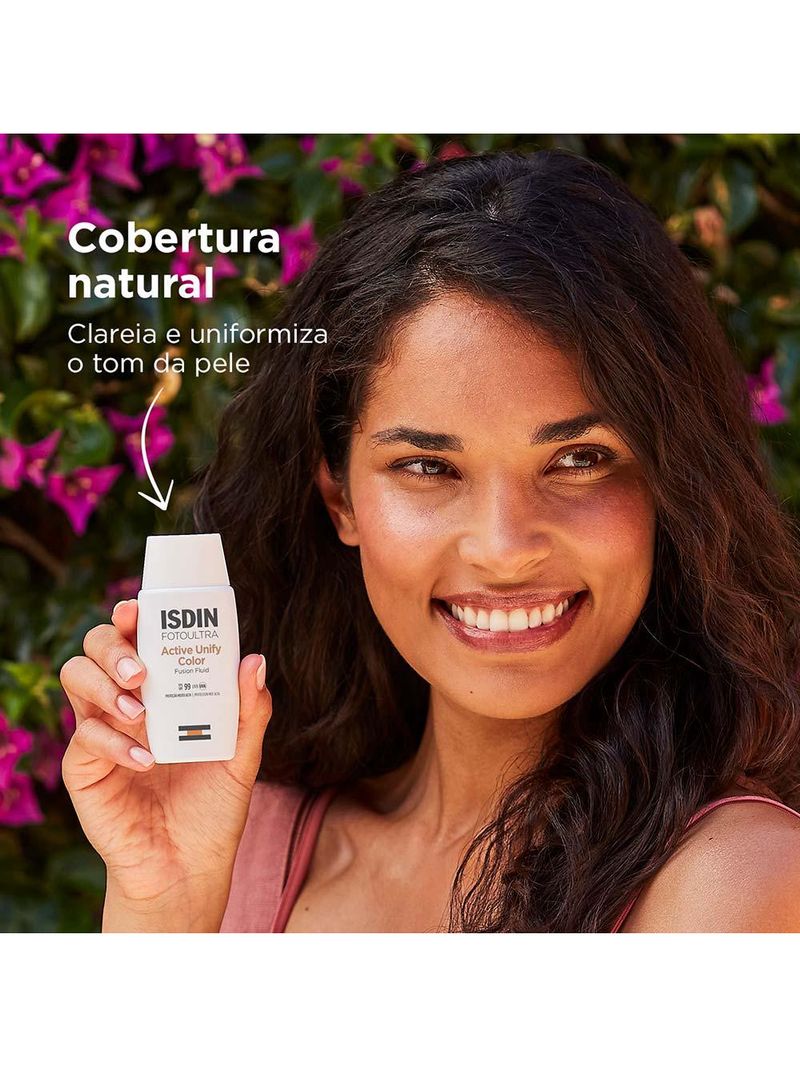Isdin fotoultra active unify fusion protetor clareador com cor fps99