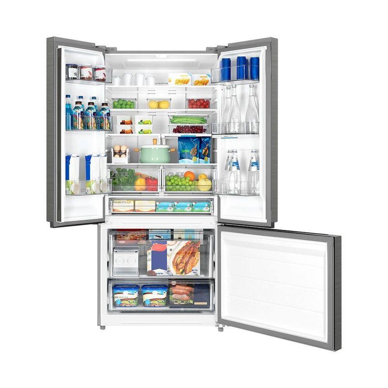 Refrigerador Midea Multidoor 672L Frost Free Inverter Inox Bivolt (MDRM905MMD463)