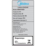 Lava-louça Midea 8 Serviços Touch Plus Cinza 127V (MDWTF08S1)