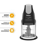 Processador de Alimentos Philco PMN04B 3 em 1 400W Preto 220V