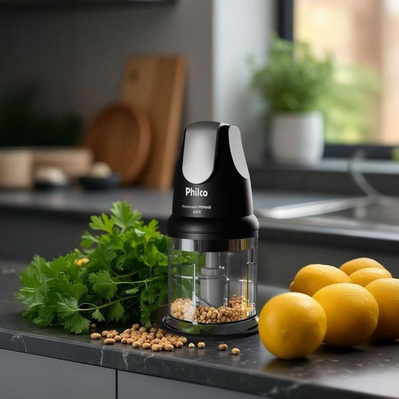 Processador de Alimentos Philco PMN04B 3 em 1 400W Preto 220V