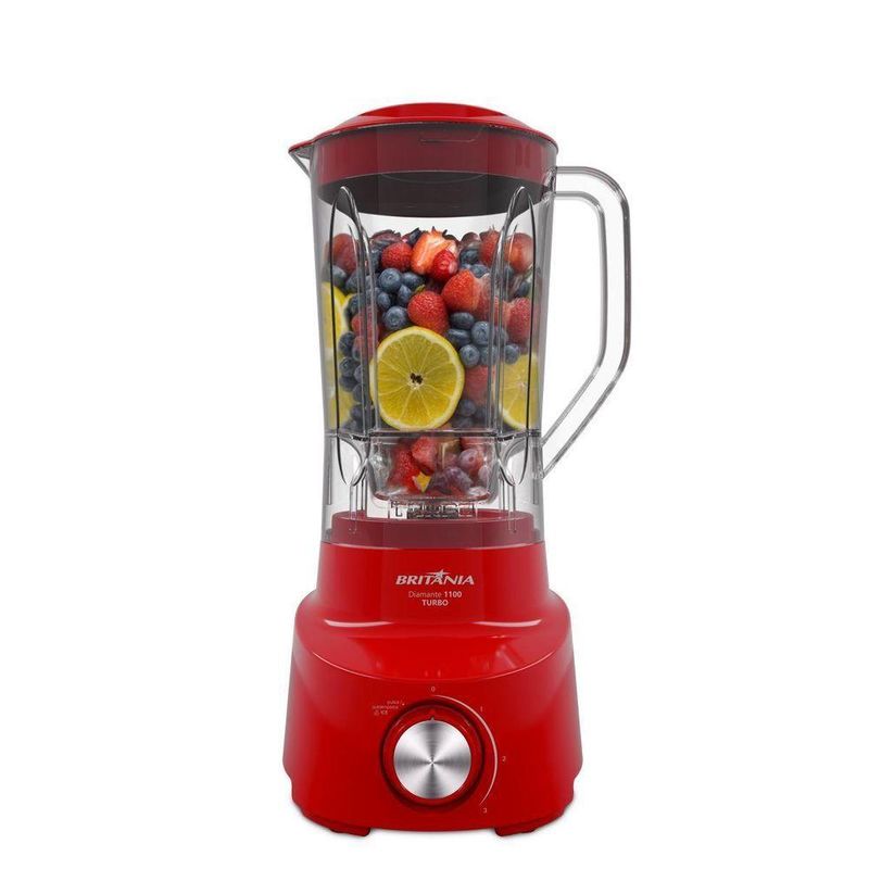 Liquidificador Britânia Diamante 1100 VM 600W 2,6L 4 Velocidades Vermelho 220V