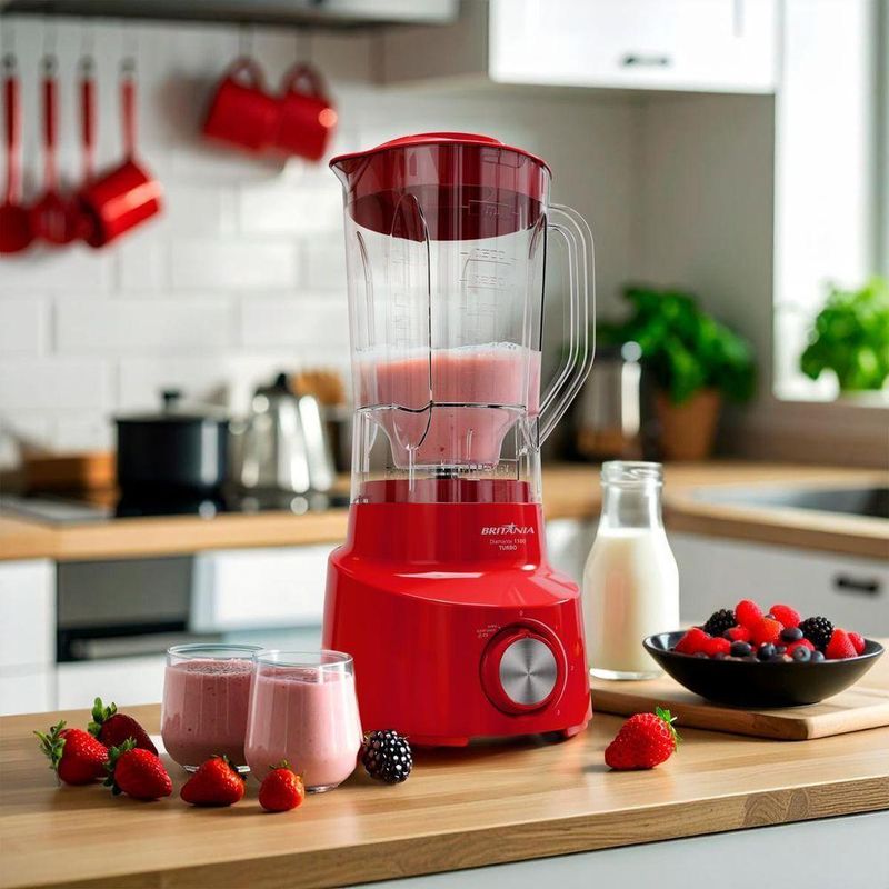 Liquidificador Britânia Diamante 1100 VM 600W 2,6L 4 Velocidades Vermelho 220V