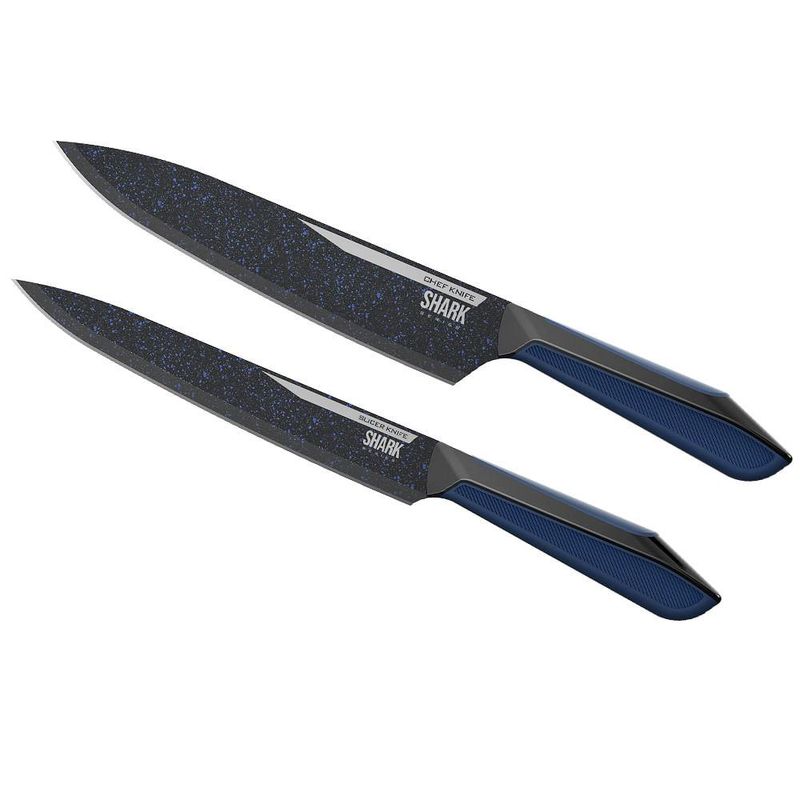 Conjunto de 2 facas polishop ichef special cut azul