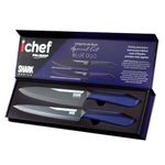 Conjunto de 2 facas polishop ichef special cut azul