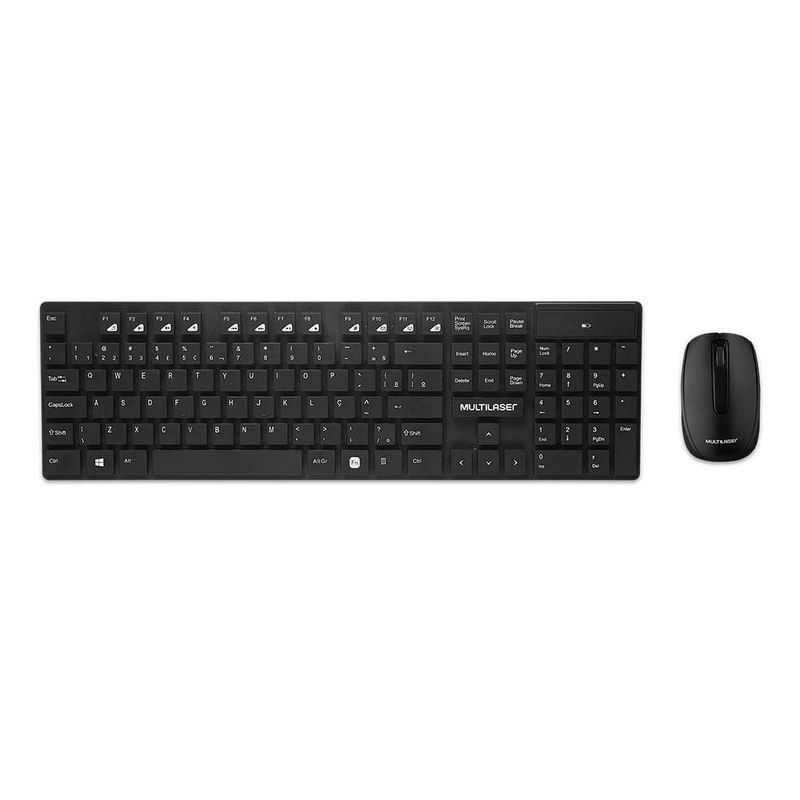 Kit combo teclado e mouse sem fio preto - tc251