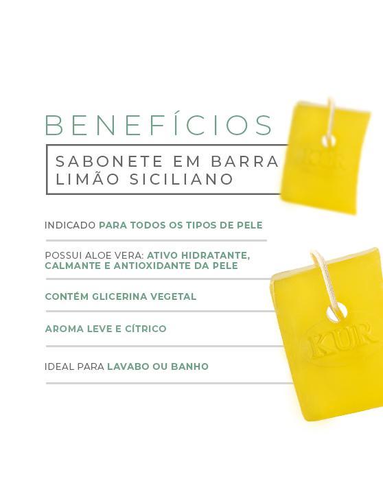 Sabonete em barra limÃo siciliano - 100g