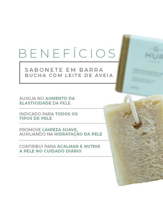 Sabonete de leite de aveia com bucha vegetal  - 200g