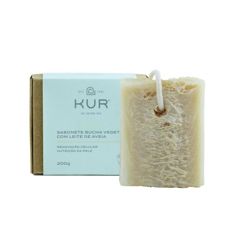 Sabonete de leite de aveia com bucha vegetal  - 200g