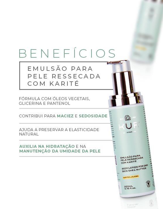 Emulsão para pele ressecada com karité - 200ml