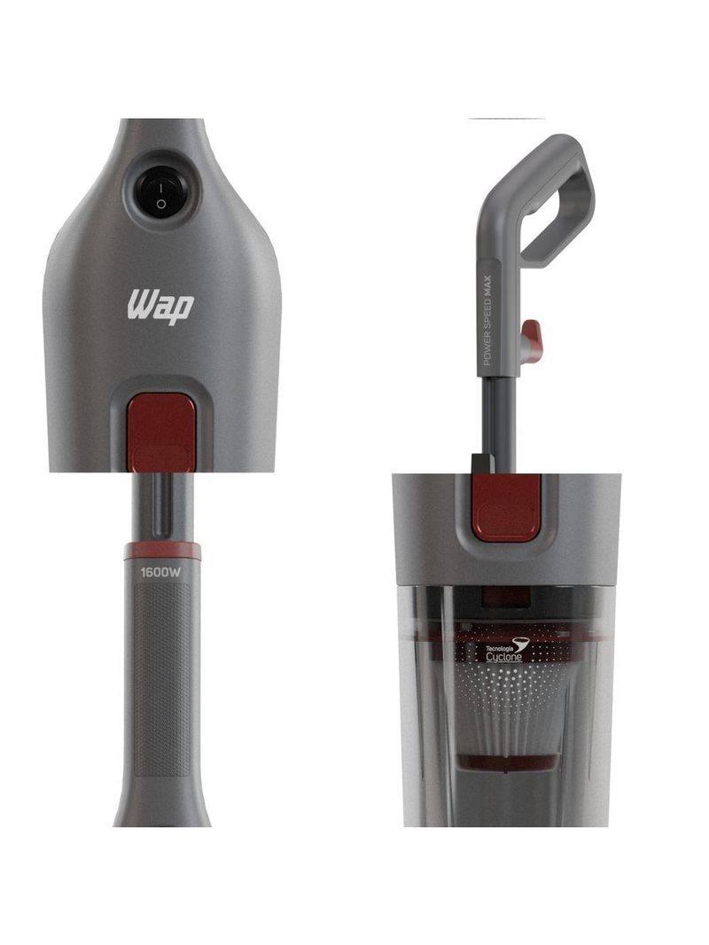 Aspirador de Pó Wap Power Speed Max 2 em 1 1600W 127V