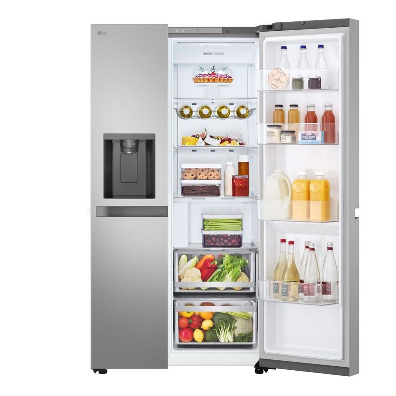 Geladeira lg side by side gc-l267klq 638l inox look bivolt inverter wi-fi