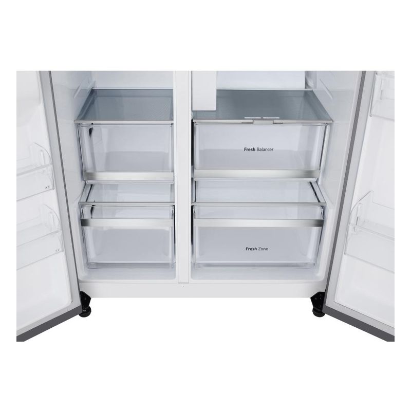 Geladeira lg side by side gc-l267klq 638l inox look bivolt inverter wi-fi