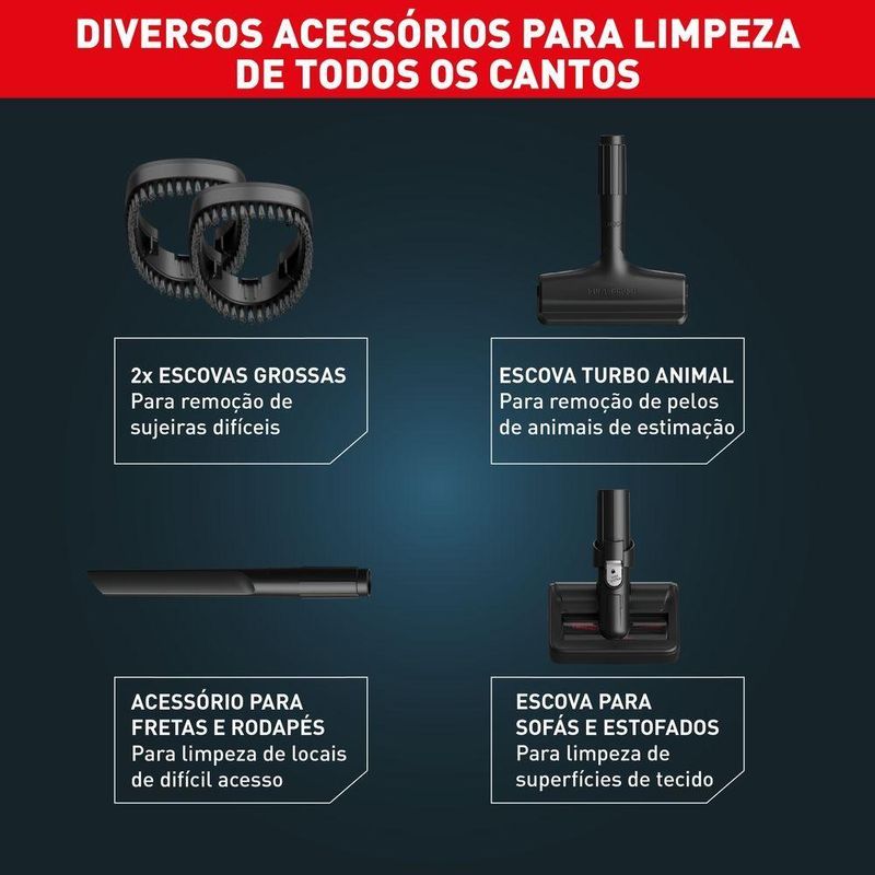 Aspirador de Pó Arno Flexível Sem Fio X-Force Flex 960 RH20 Bivolt