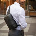 Mochila masculina transversal resistente agua advanced preta