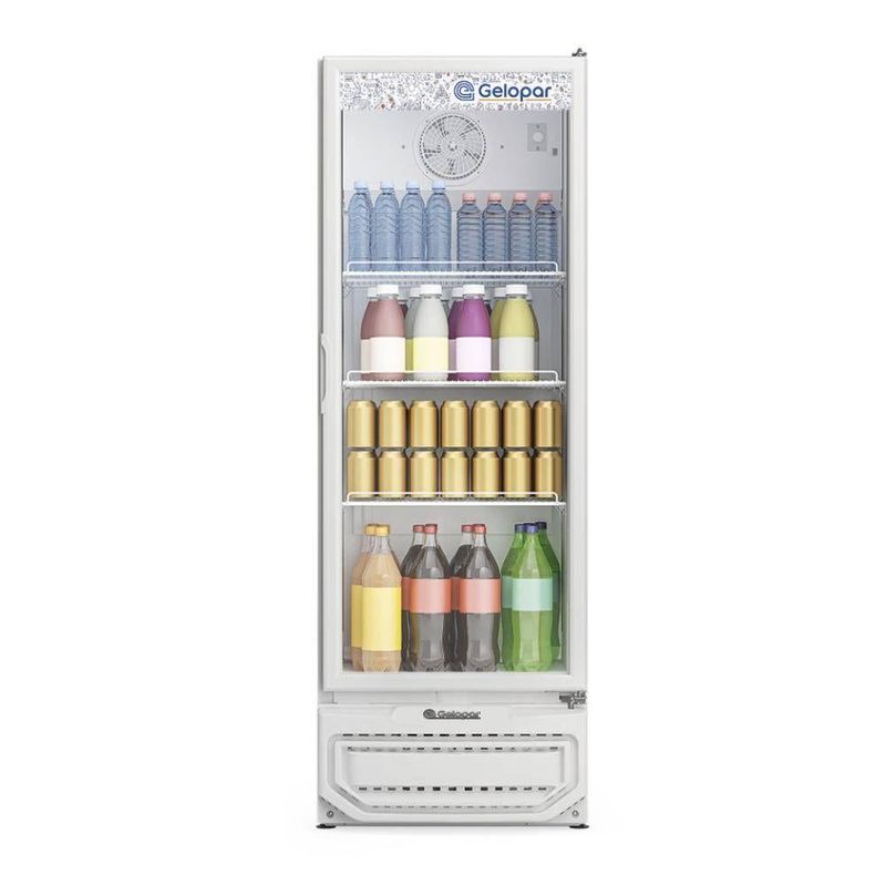 Refrigerador Expositor Vertical Gelopar 410L 1 Porta Vidro Branco 127V GPTU-40 EL BR (81168041)