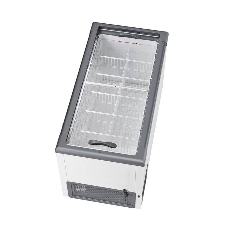 Freezer Gelopar Horizontal 395L 2 Portas de Vidro Branco 220V GHD-400 CZ (81003062)
