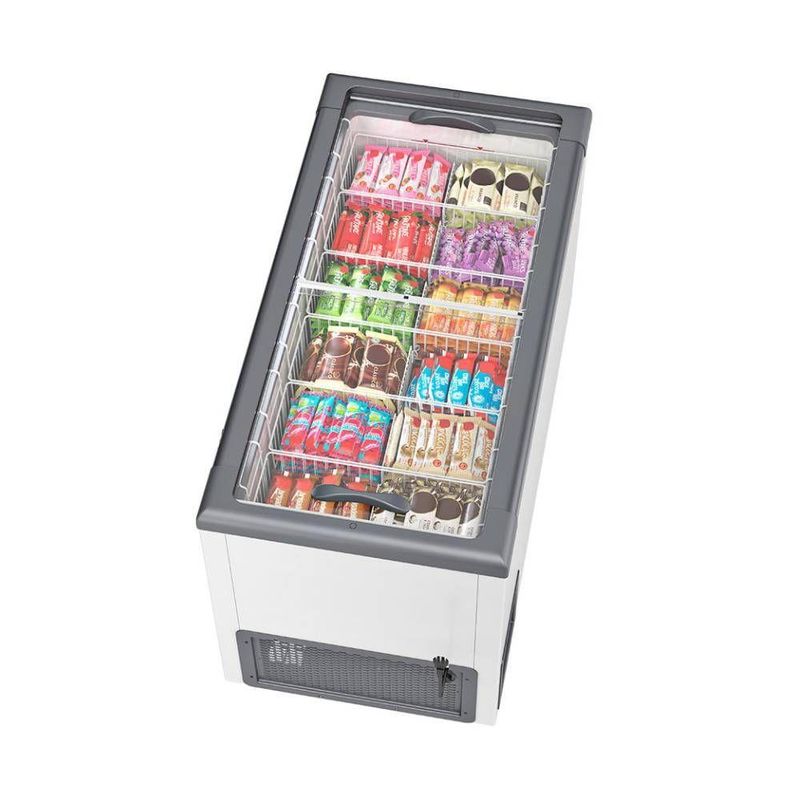 Freezer Gelopar Horizontal 395L 2 Portas de Vidro Branco 220V GHD-400 CZ (81003062)