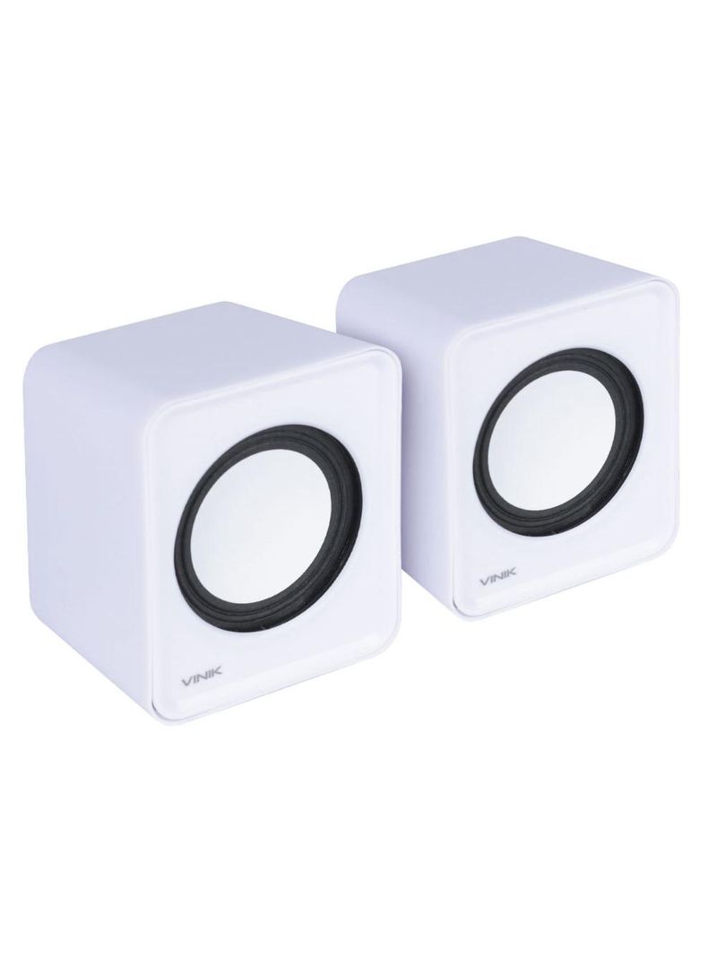 Caixa de som 20 usb 2w branca controle volume vinik