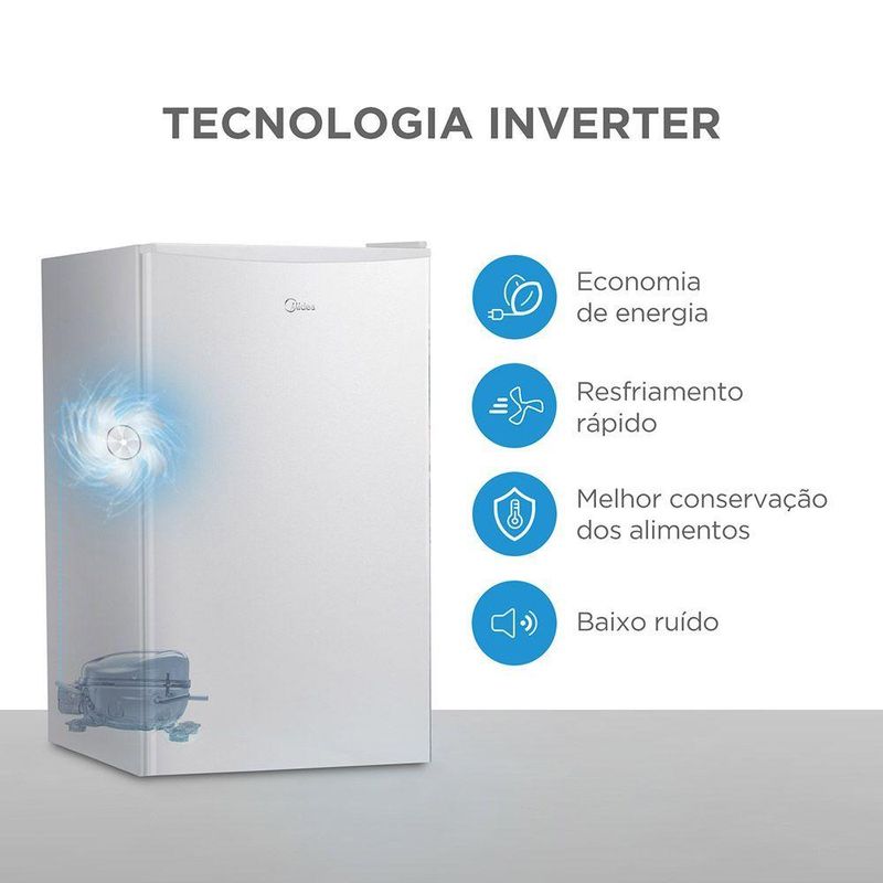 Frigobar Midea Inverter 93L Bivolt Branco (MDRD142FGD013)