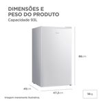 Frigobar Midea Inverter 93L Bivolt Branco (MDRD142FGD013)
