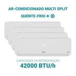 Ar Condicionado Quadri Split Philco 42000 BTUs (HW 12K+12K+12K+12K) Quente e Frio Inverter 220V R32 (PAC42QV)