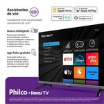 Smart TV Philco P43KRB 43" Full HD QLED Cinza com Roku TV Bivolt