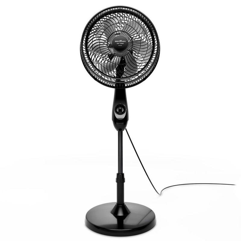 Ventilador de Coluna Britânia 75W 30cm 6 Pás 3 Velocidades Preto 110V