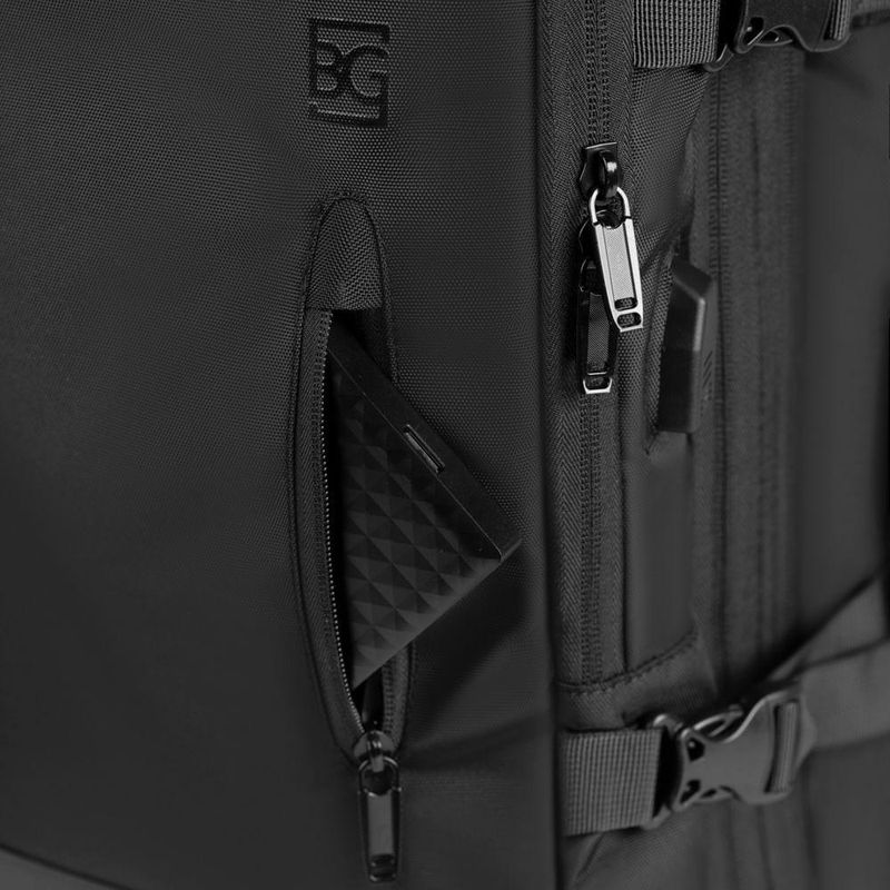 Mochila de viagem grande expansível explore preta